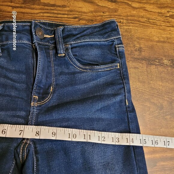 American Eagle Jeans 2 R Jegging Low Rise Next Level Stretch Dark Wash Denim - Picture 9 of 13